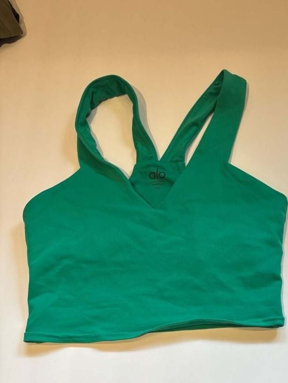 Alo Yoga Airbrush Real Bra Tank - Emerald Green